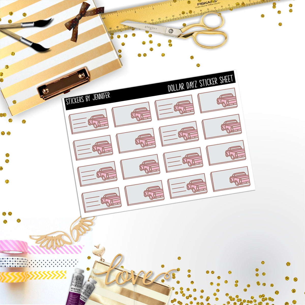 Deco Mini DD104, Planner Stickers, Bullet Journal, Functional Planner Stickers, Stationary Stickers