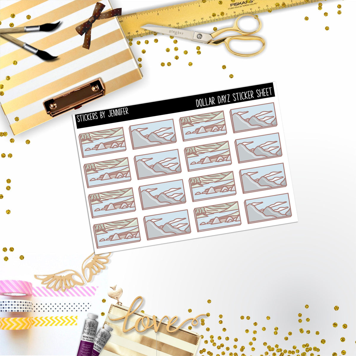 Deco Mini DD105, Planner Stickers, Bullet Journal, Functional Planner Stickers, Stationary Stickers
