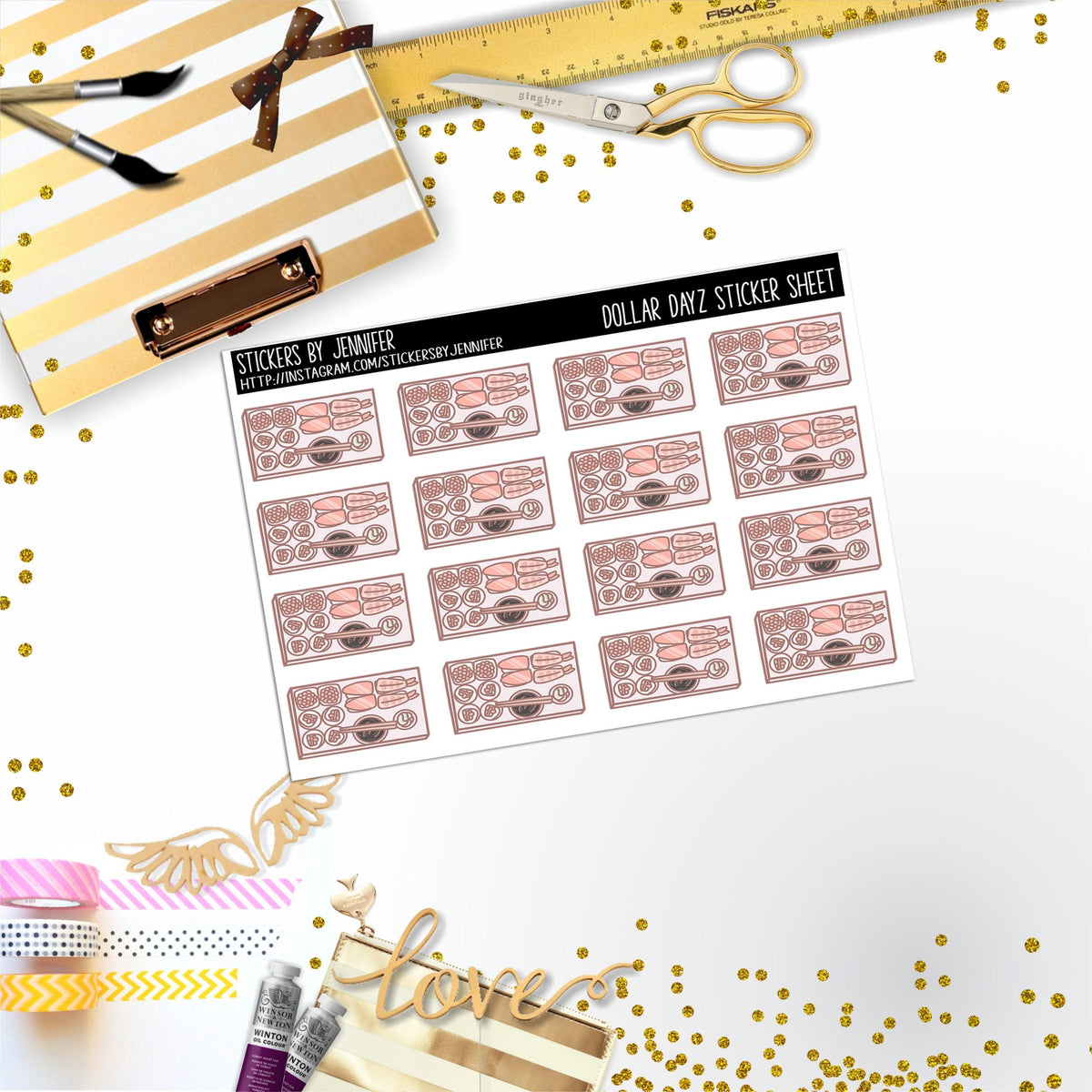 Deco Mini DD113, Planner Stickers, Bullet Journal, Functional Planner Stickers, Stationary Stickers