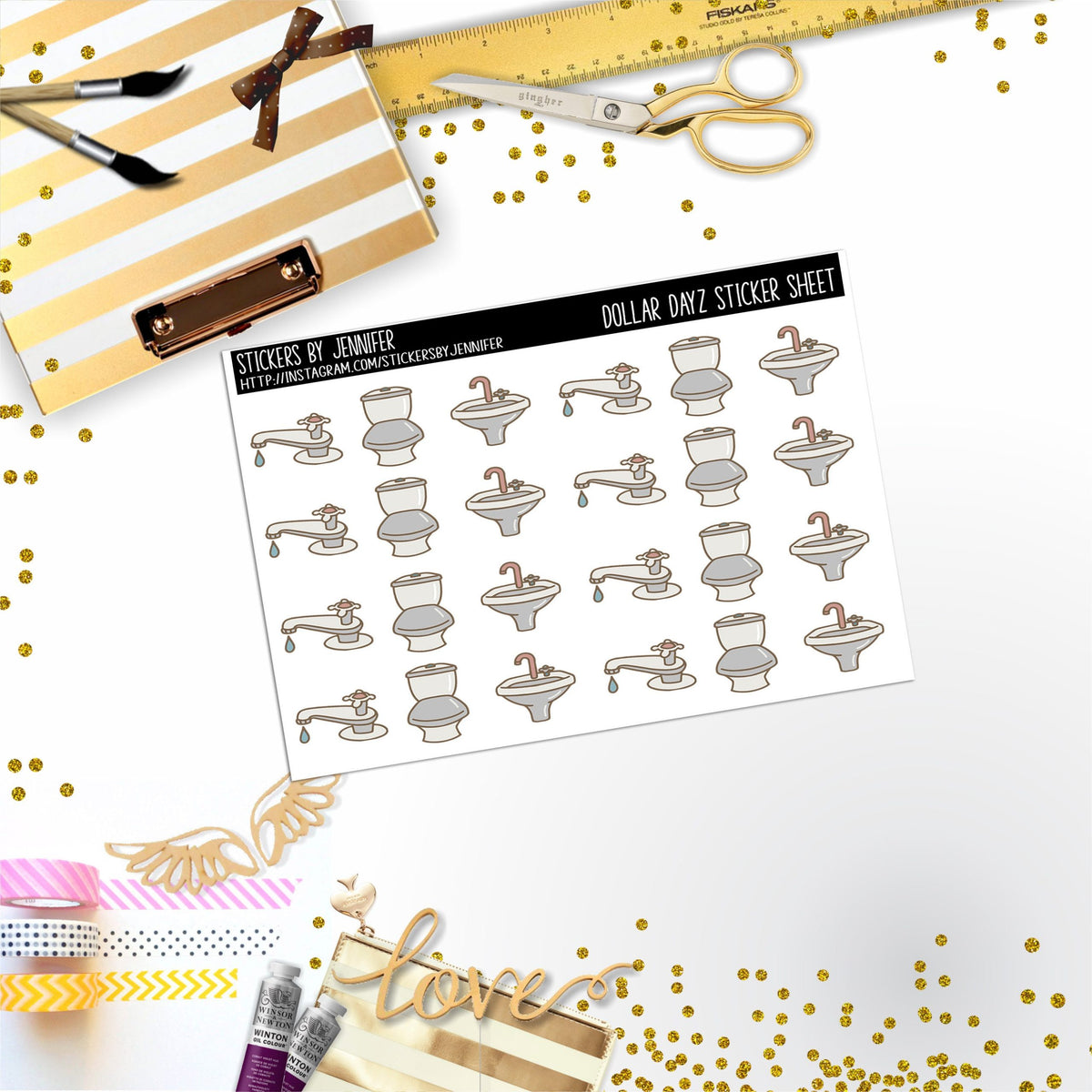 Deco Mini DD152, Planner Stickers, Bullet Journal, Functional Planner Stickers, Stationary Stickers