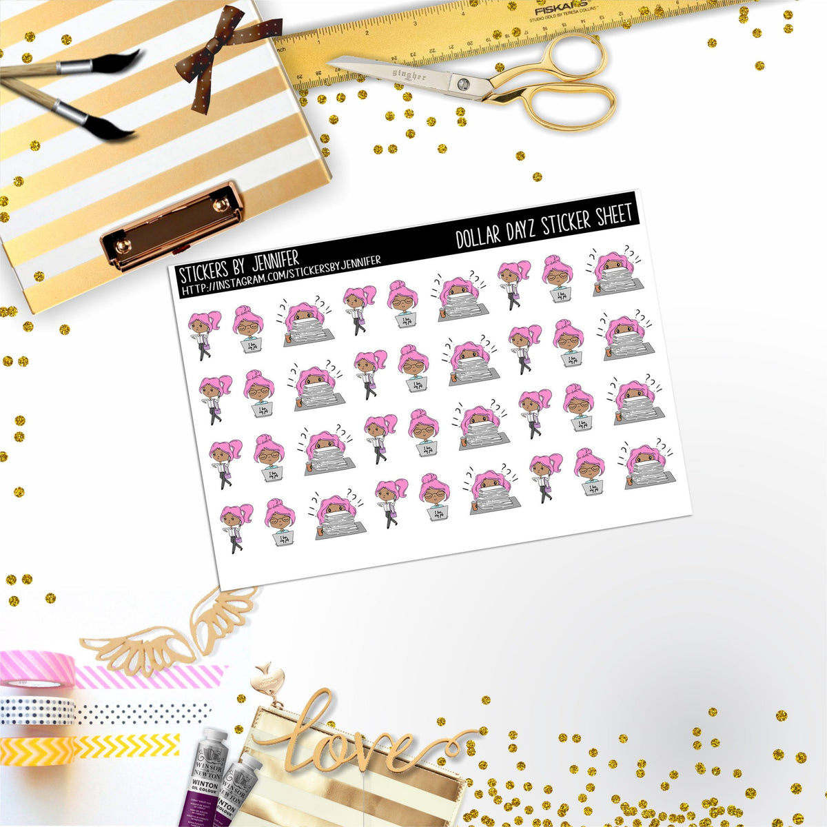 Deco Mini DD178, Planner Stickers, Bullet Journal, Functional Planner Stickers, Stationary Stickers