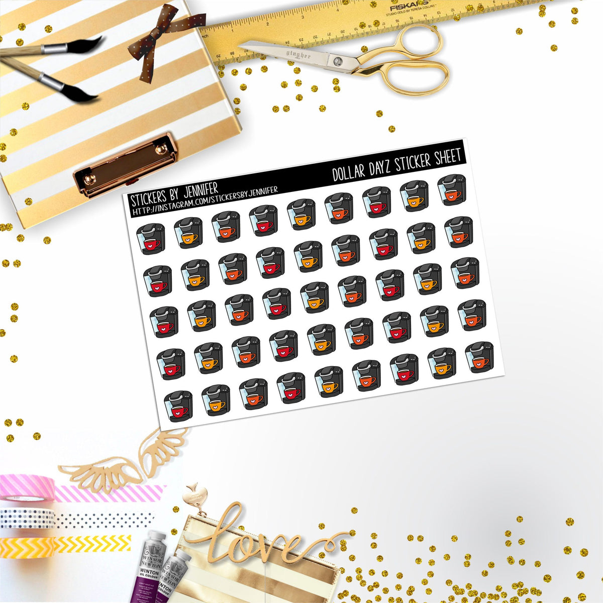 Deco Mini DD183, Planner Stickers, Bullet Journal, Functional Planner Stickers, Stationary Stickers