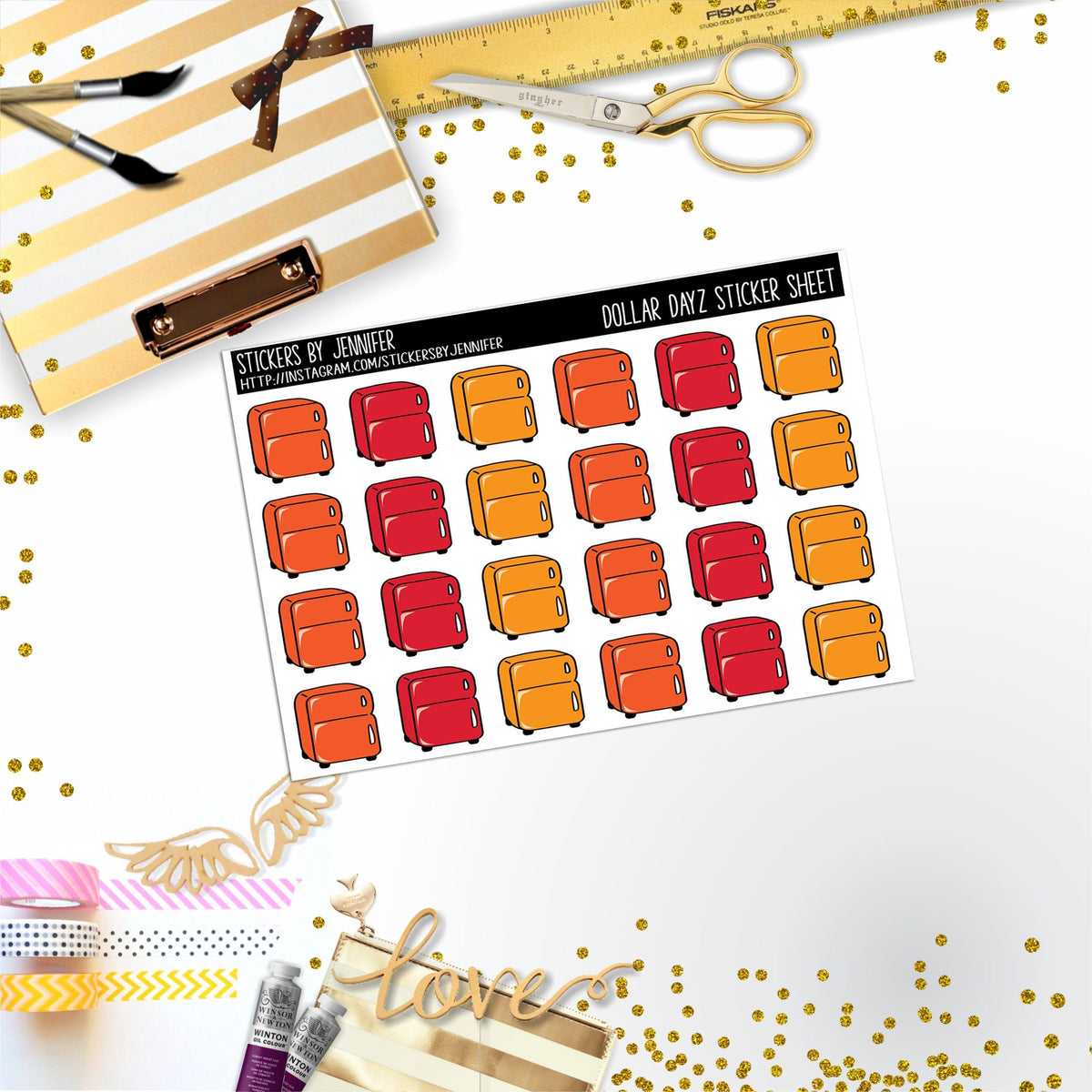 Deco Mini DD185, Planner Stickers, Bullet Journal, Functional Planner Stickers, Stationary Stickers