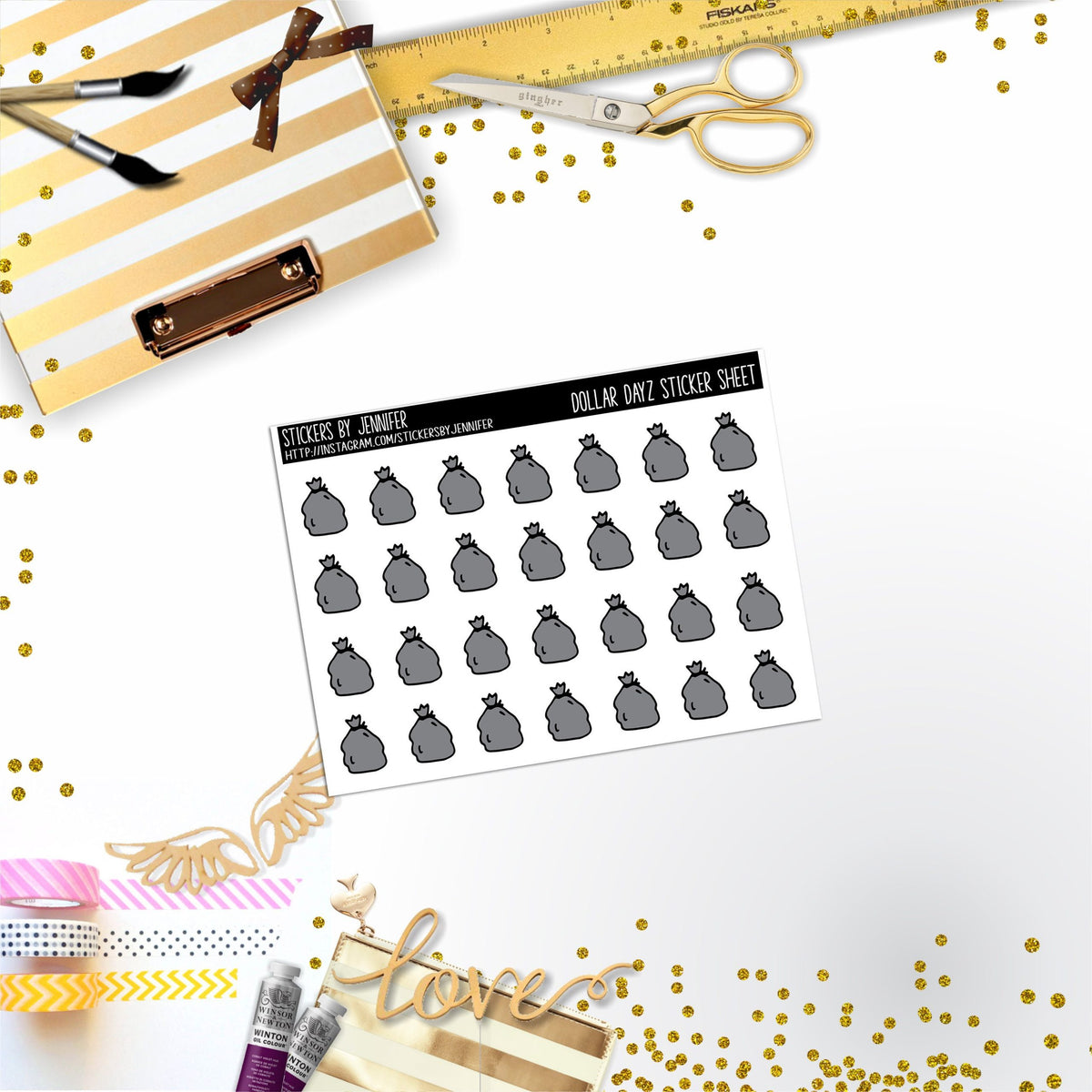 Deco Mini DD234, Planner Stickers, Bullet Journal, Functional Planner Stickers, Stationary Stickers