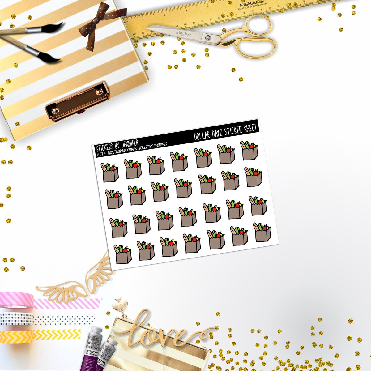 Deco Mini DD384 Planner Stickers, Bullet Journal, Functional Planner Stickers, Stationary Stickers