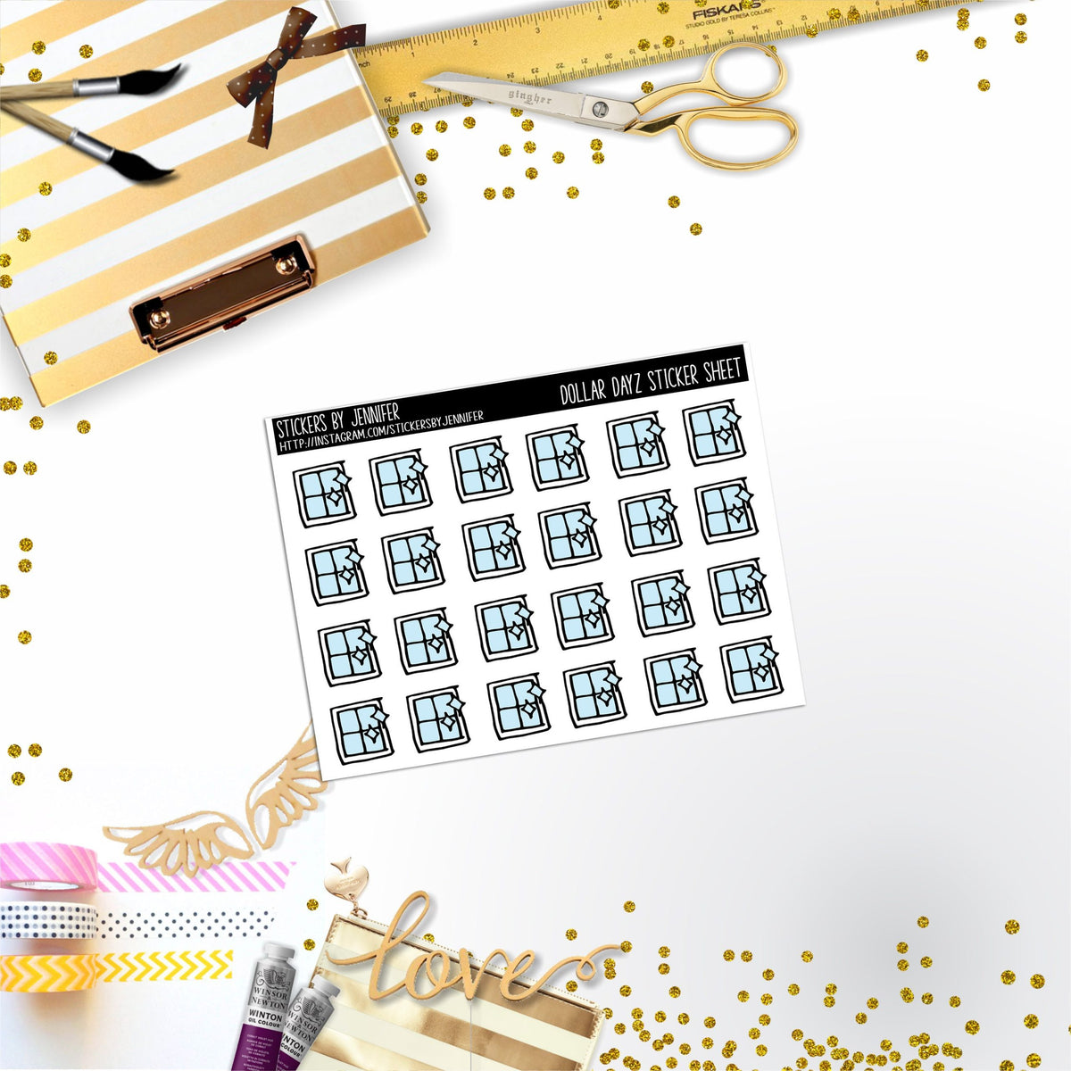 Deco Mini DD386 Planner Stickers, Bullet Journal, Functional Planner Stickers, Stationary Stickers