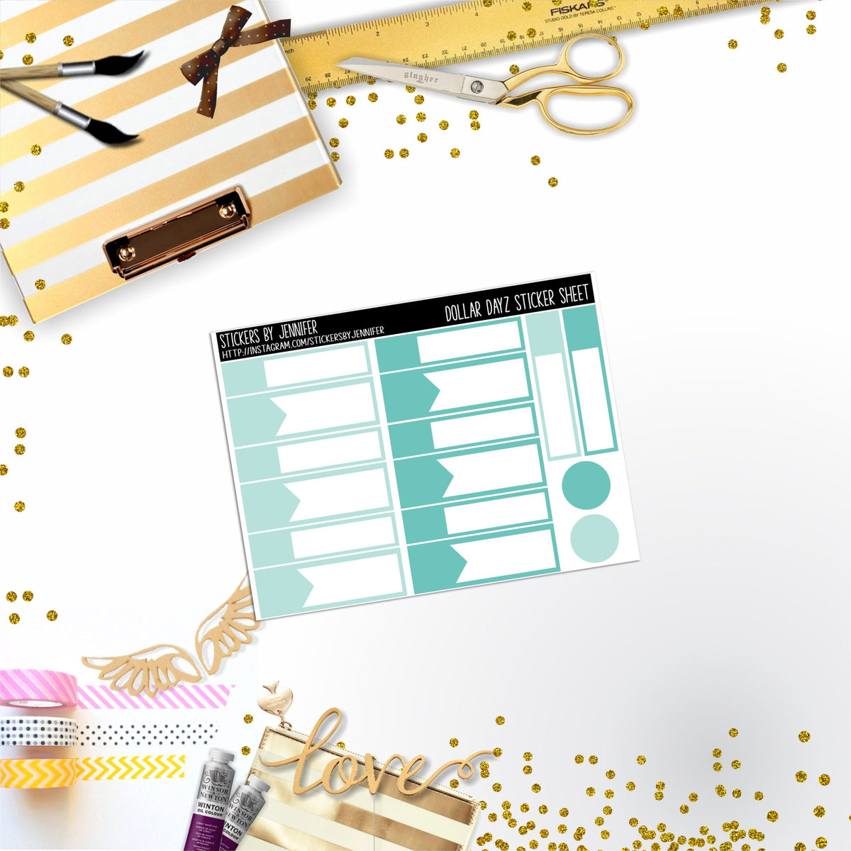 Deco Mini DD414 Planner Stickers, Bullet Journal, Functional Planner Stickers, Stationary Stickers