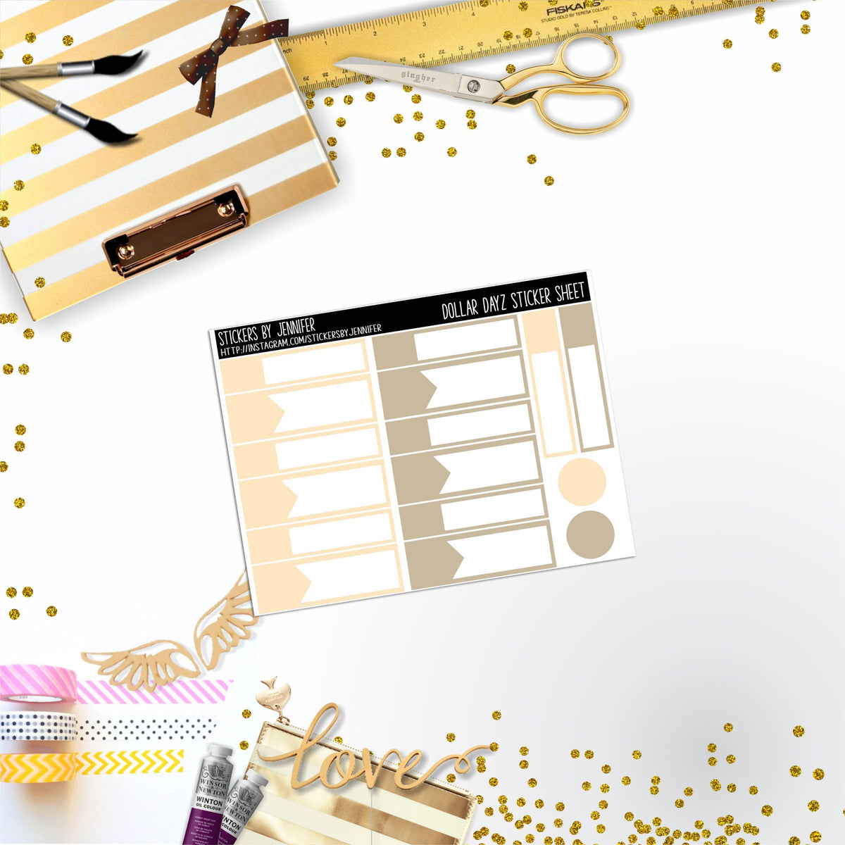 Deco Mini DD445 Planner Stickers, Bullet Journal, Functional Planner Stickers, Stationary Stickers