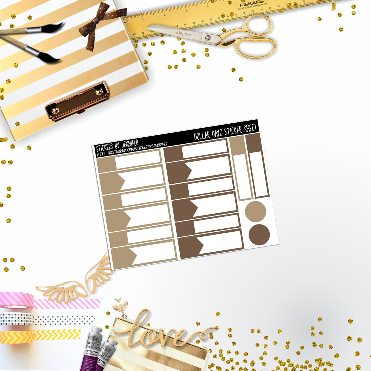 Deco Mini DD446 Planner Stickers, Bullet Journal, Functional Planner Stickers, Stationary Stickers