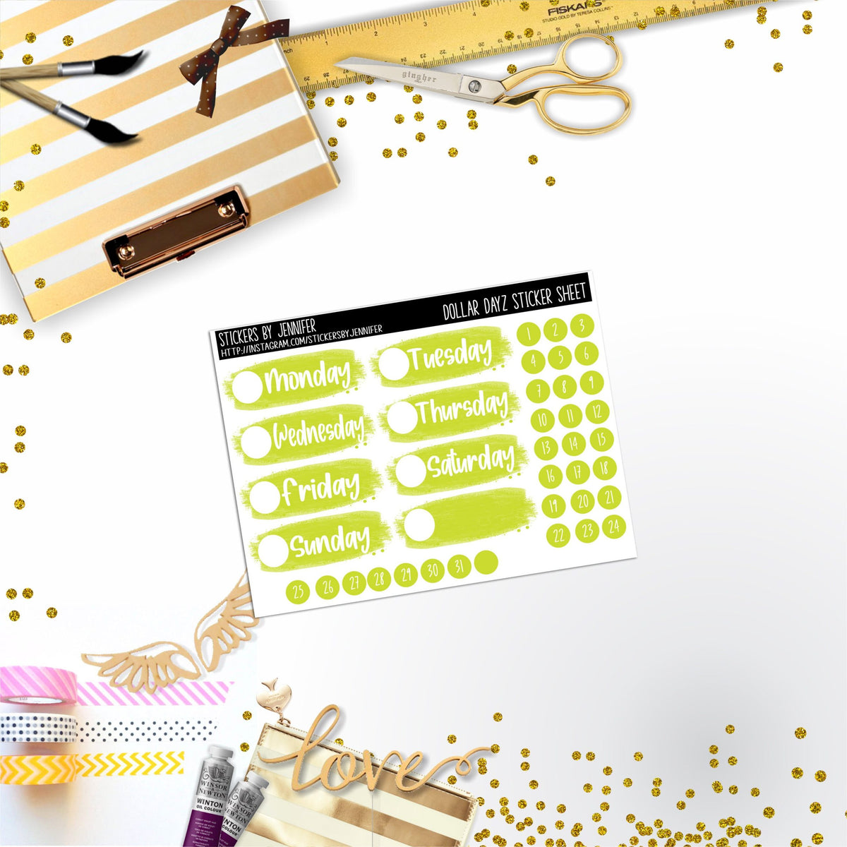 Deco Mini DD459 Planner Stickers, Bullet Journal, Functional Planner Stickers, Stationary Stickers
