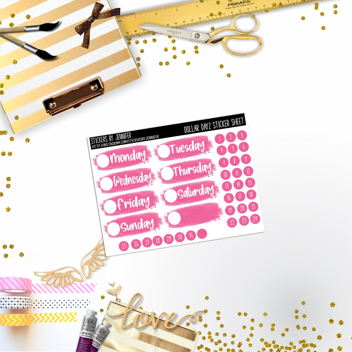 Deco Mini DD515 Planner Stickers, Bullet Journal, Functional Planner Stickers, Stationary Stickers