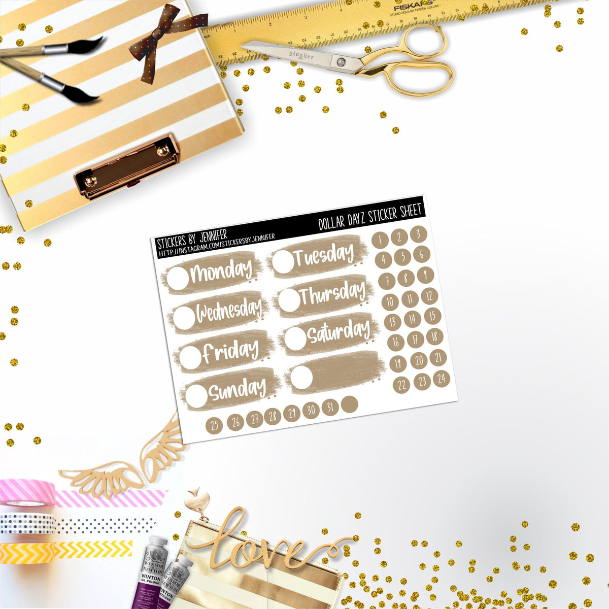 Deco Mini DD540 Planner Stickers, Bullet Journal, Functional Planner Stickers, Stationary Stickers
