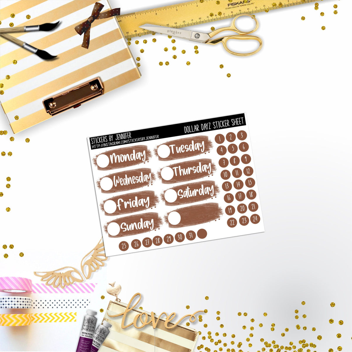 Deco Mini DD544 Planner Stickers, Bullet Journal, Functional Planner Stickers, Stationary Stickers
