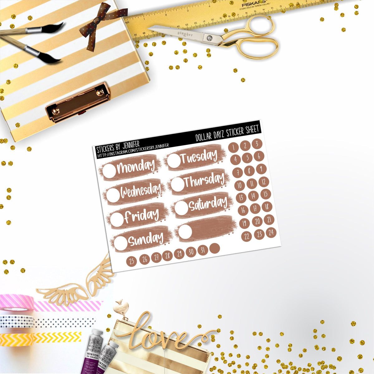 Deco Mini DD545 Planner Stickers, Bullet Journal, Functional Planner Stickers, Stationary Stickers