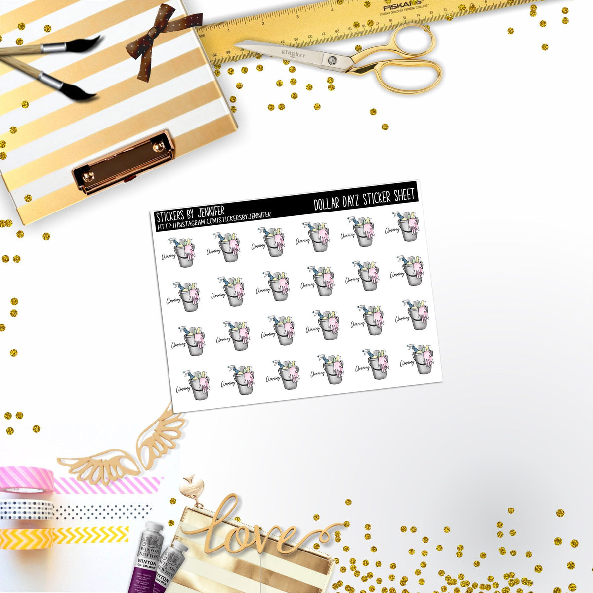 Deco Mini DD597 Planner Stickers, Bullet Journal, Functional Planner Stickers, Stationary Stickers
