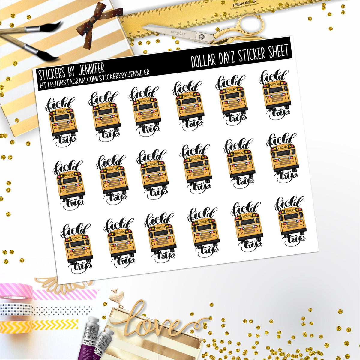 Deco Mini DD641 Planner Stickers, Bullet Journal, Functional Planner Stickers, Stationary Stickers