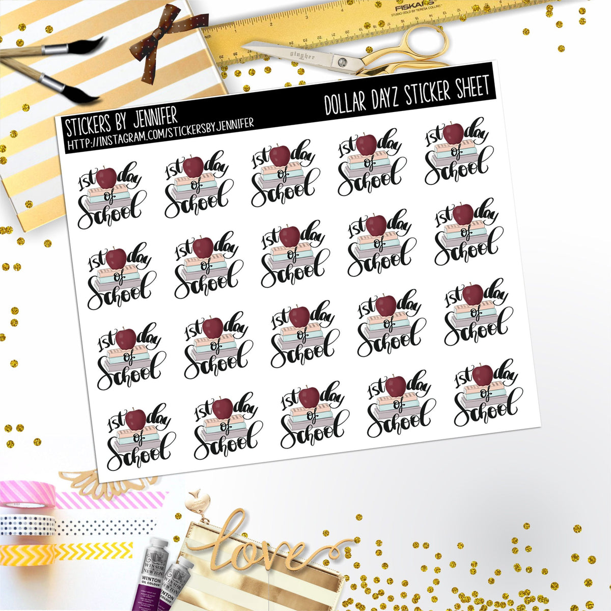 Deco Mini DD642 Planner Stickers, Bullet Journal, Functional Planner Stickers, Stationary Stickers
