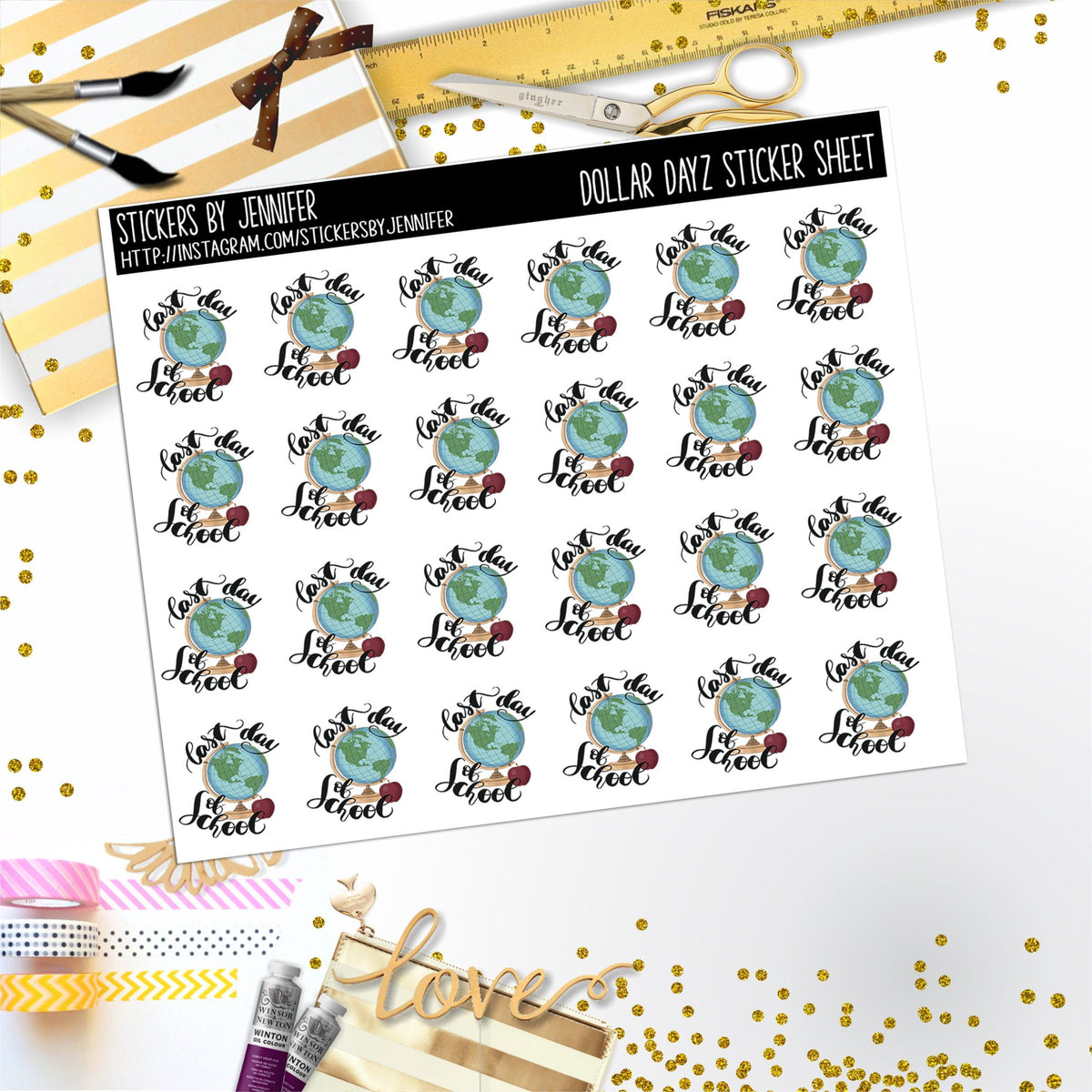 Deco Mini DD644 Planner Stickers, Bullet Journal, Functional Planner Stickers, Stationary Stickers