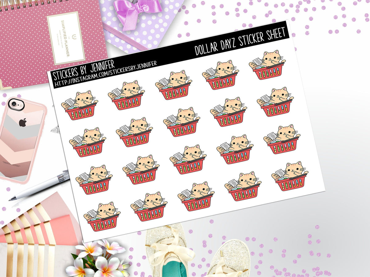 Deco Mini DD664 Planner Stickers, Bullet Journal, Functional Planner Stickers, Stationary Stickers