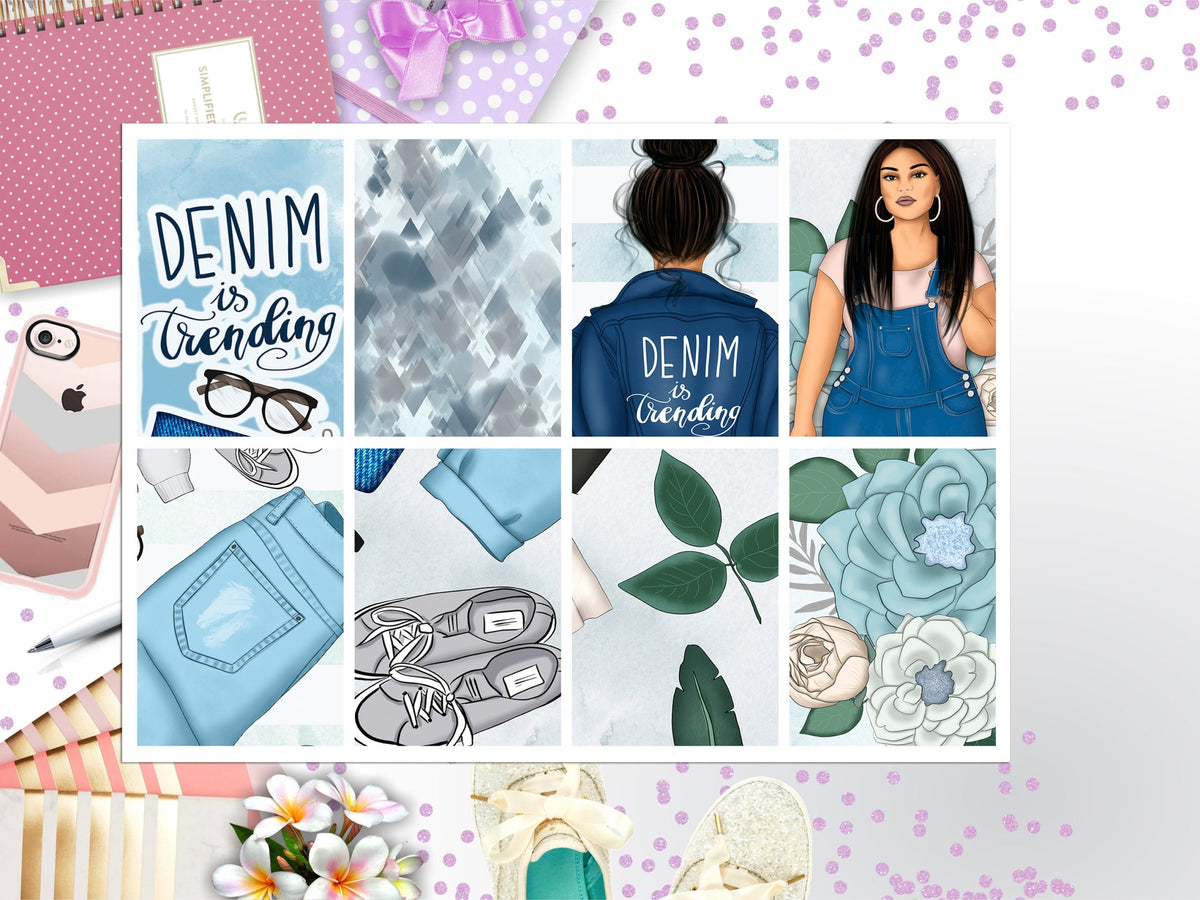 Denim Life Full Box Big Happy Planner, Erin Condren, Classic Happy Planner