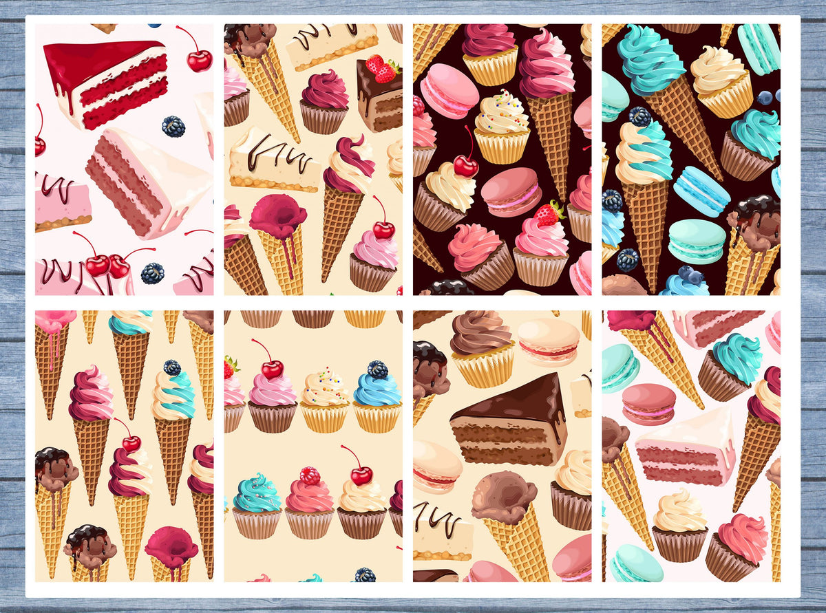 Dessert Full Box Planner Stickers, Big Happy Planner, Erin Condren, Classic Happy Planner