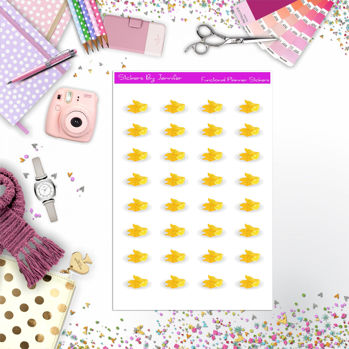 Fish And Chips Stickers, Planner Stickers, Journal Stickers, Functional Planner Stickers, Stationary Stickers