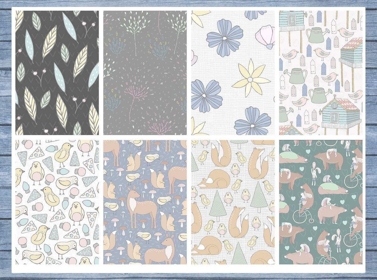 Foxes And Flowers Full Box Planner Stickers, Big Happy Planner, Erin Condren, Classic Happy Planner