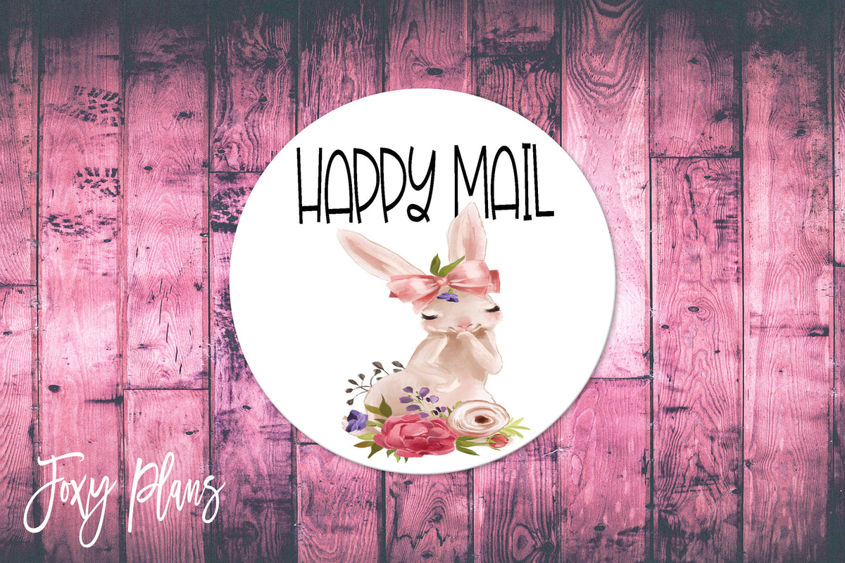 Happy Mail, Small Business Stickers, Circle Stickers, Stationary Stickers, Functional Planner Stickers, Envelope Stickers