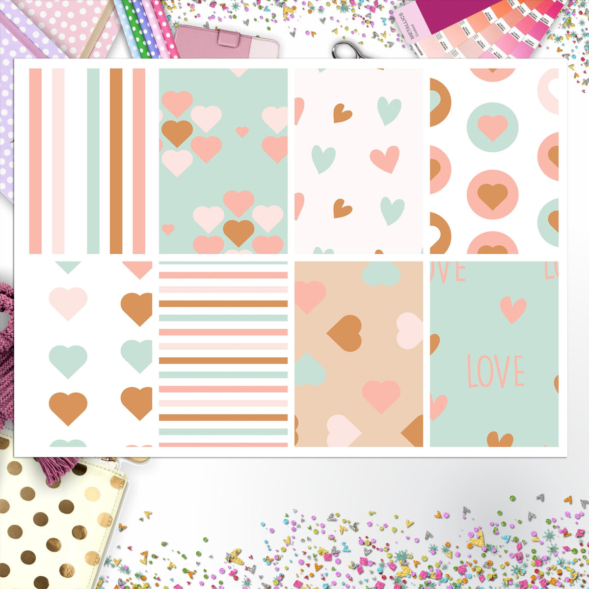 Hearts Full Box Big Happy Planner, Erin Condren, Classic Happy Planner