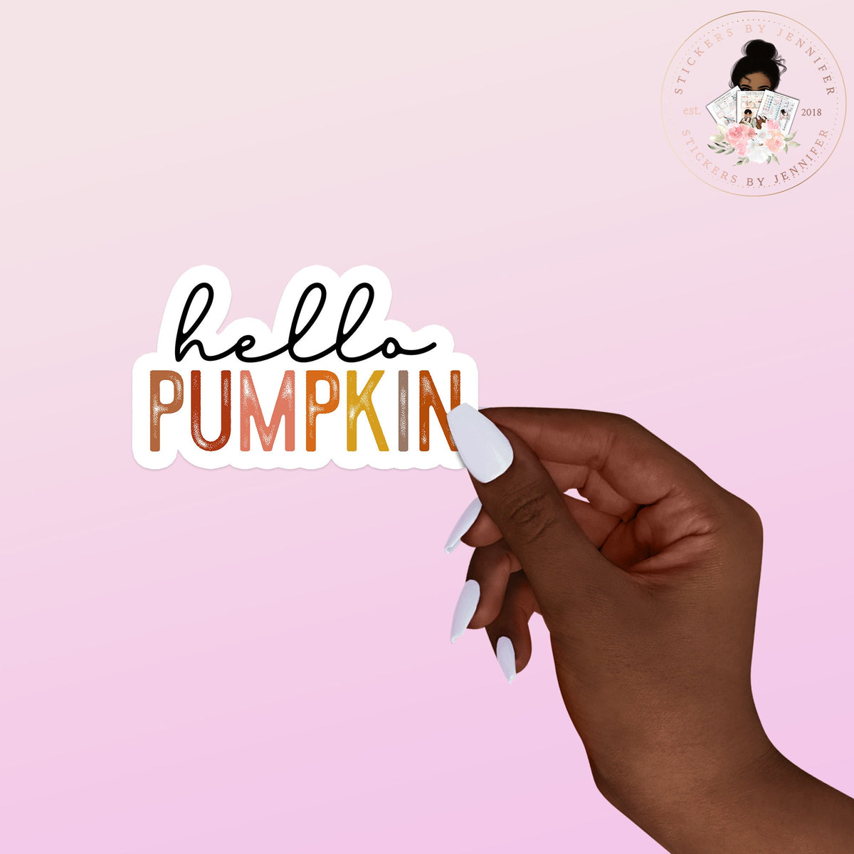 Hello Pumpkin Vinyl Sticker