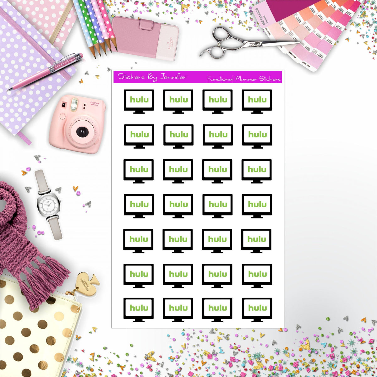 Hulu Binge Planner Stickers