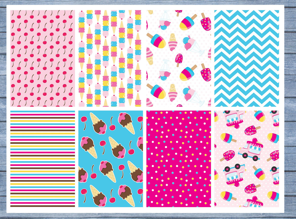 Ice Cream Full Box Planner Stickers, Big Happy Planner, Erin Condren, Classic Happy Planner