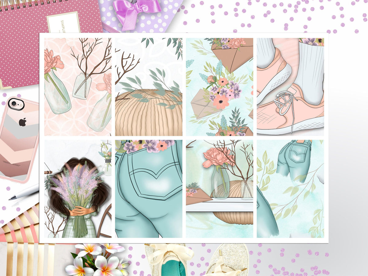 Jeans Full Box Big Happy Planner, Erin Condren, Classic Happy Planner