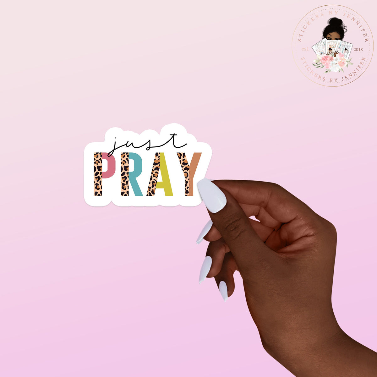 Just Pray Vinyl Sticker