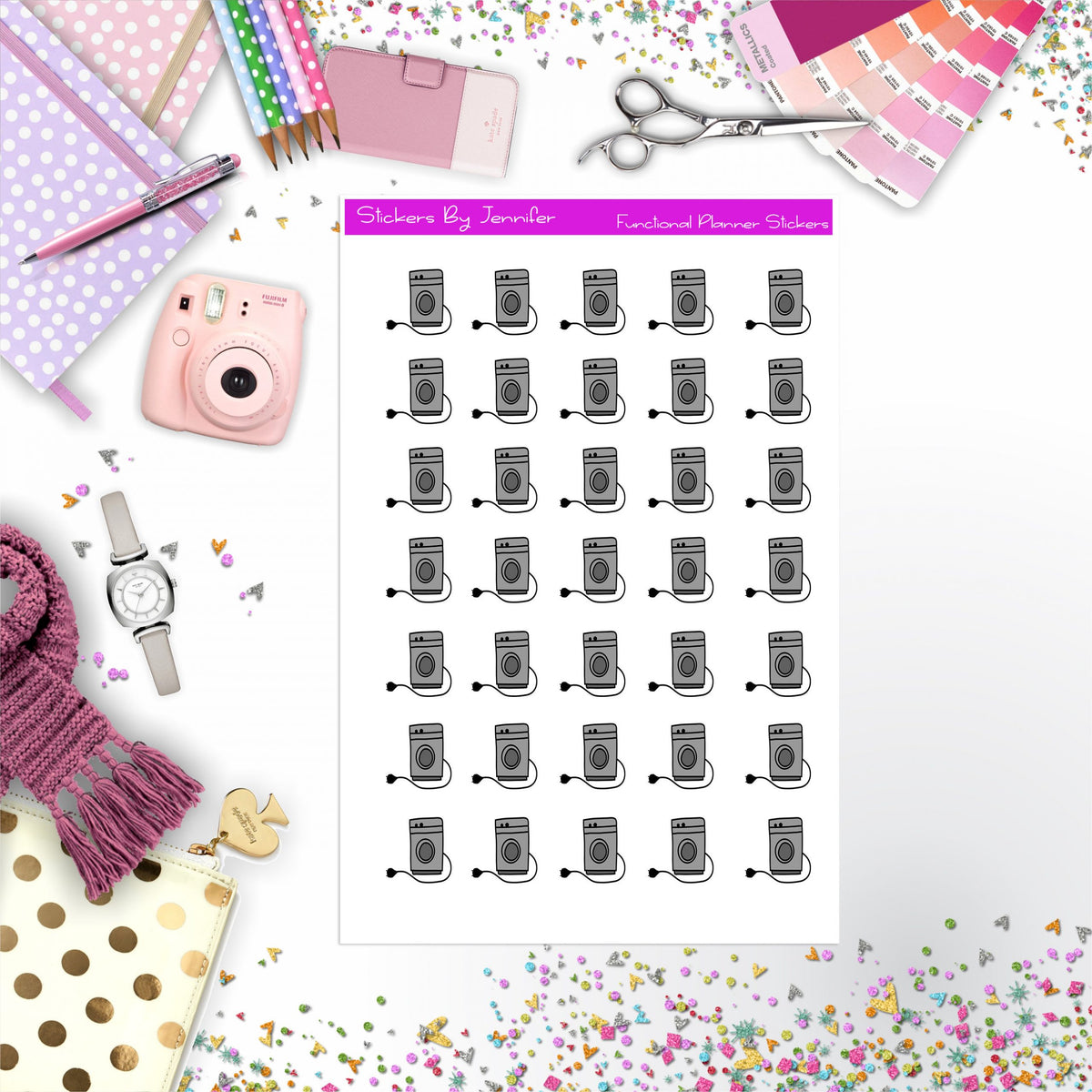 Laundry Stickers, Planner Stickers, Journal Stickers, Functional Planner Stickers, Stationary Stickers