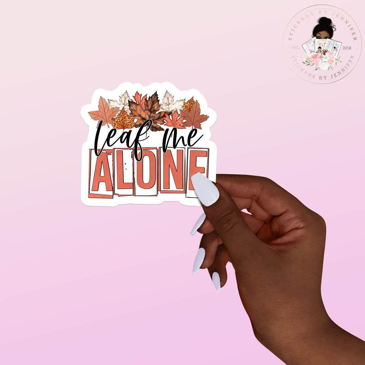 Leaf Me Alone Vinyl Sticker