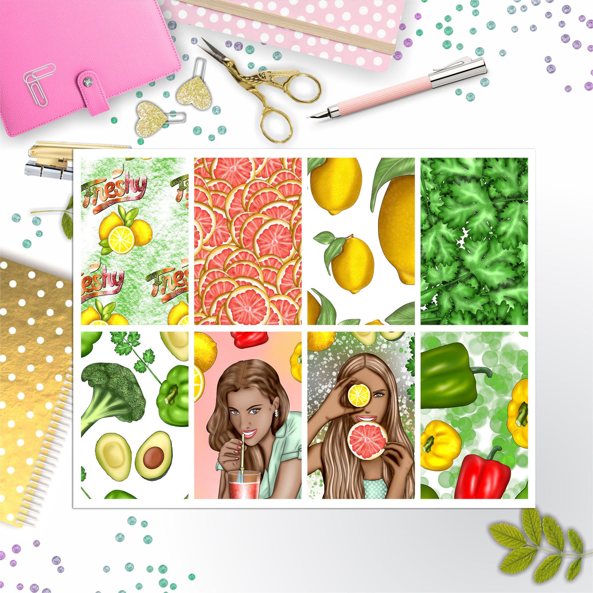 Lemon Life Full Box Big Happy Planner, Erin Condren, Classic Happy Planner
