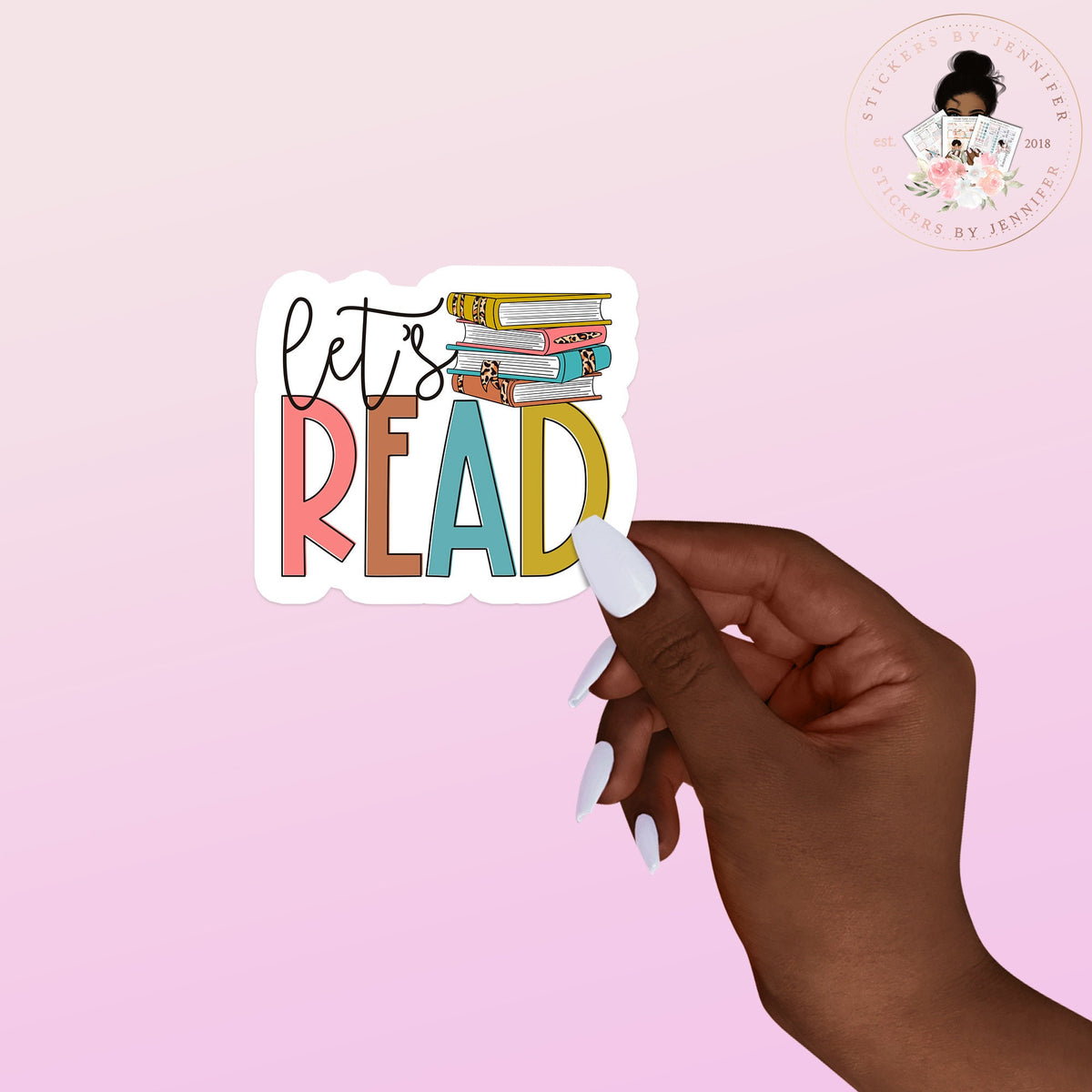Let's Read Vinyl Sticker