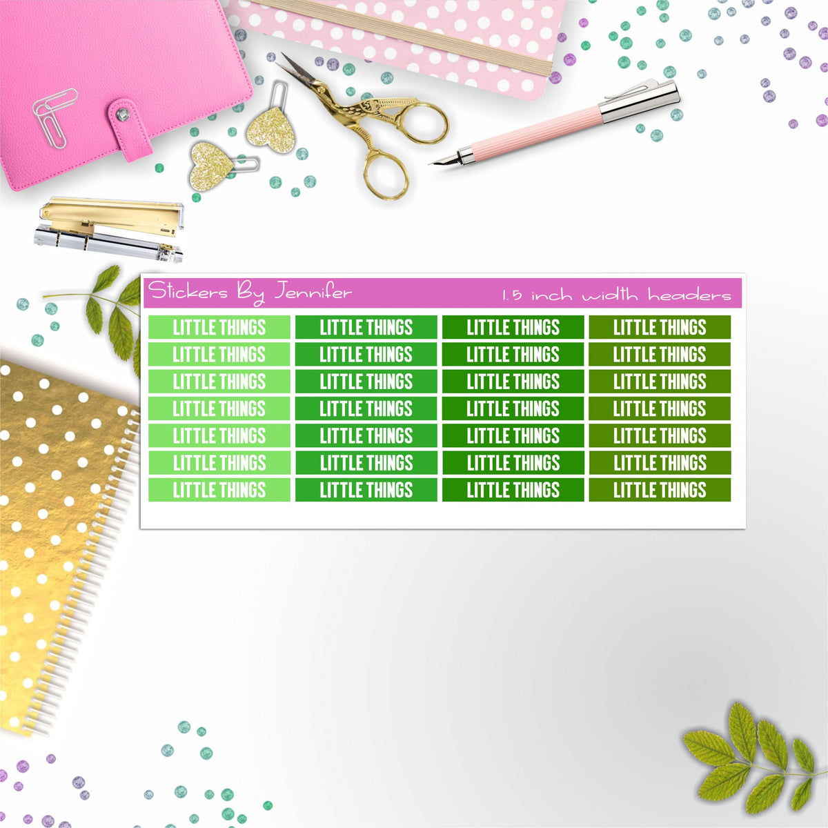 Little Things Planner Headers, Planner Stickers, Journal Stickers, Functional Planner Stickers, Stationary Stickers