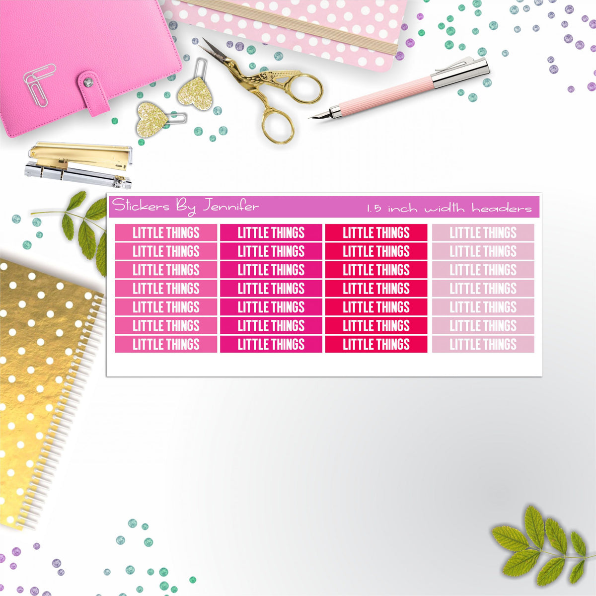Little Things Planner Headers, Planner Stickers, Journal Stickers, Functional Planner Stickers, Stationary Stickers