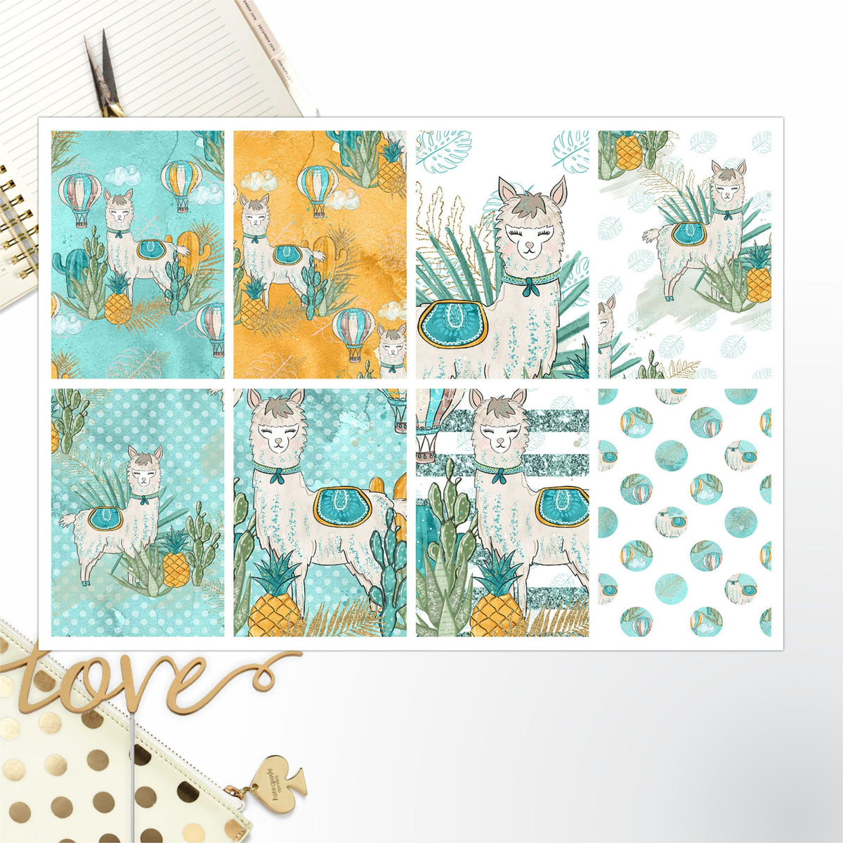 Llama Full Box Big Happy Planner, Erin Condren, Classic Happy Planner