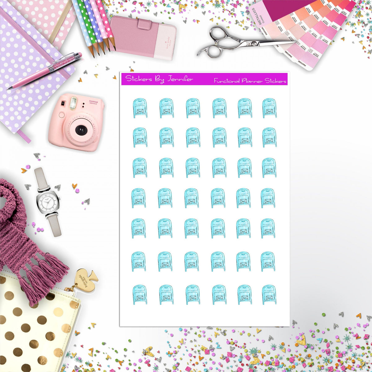 Mailbox Stickers, Planner Stickers, Journal Stickers, Functional Planner Stickers, Stationary Stickers