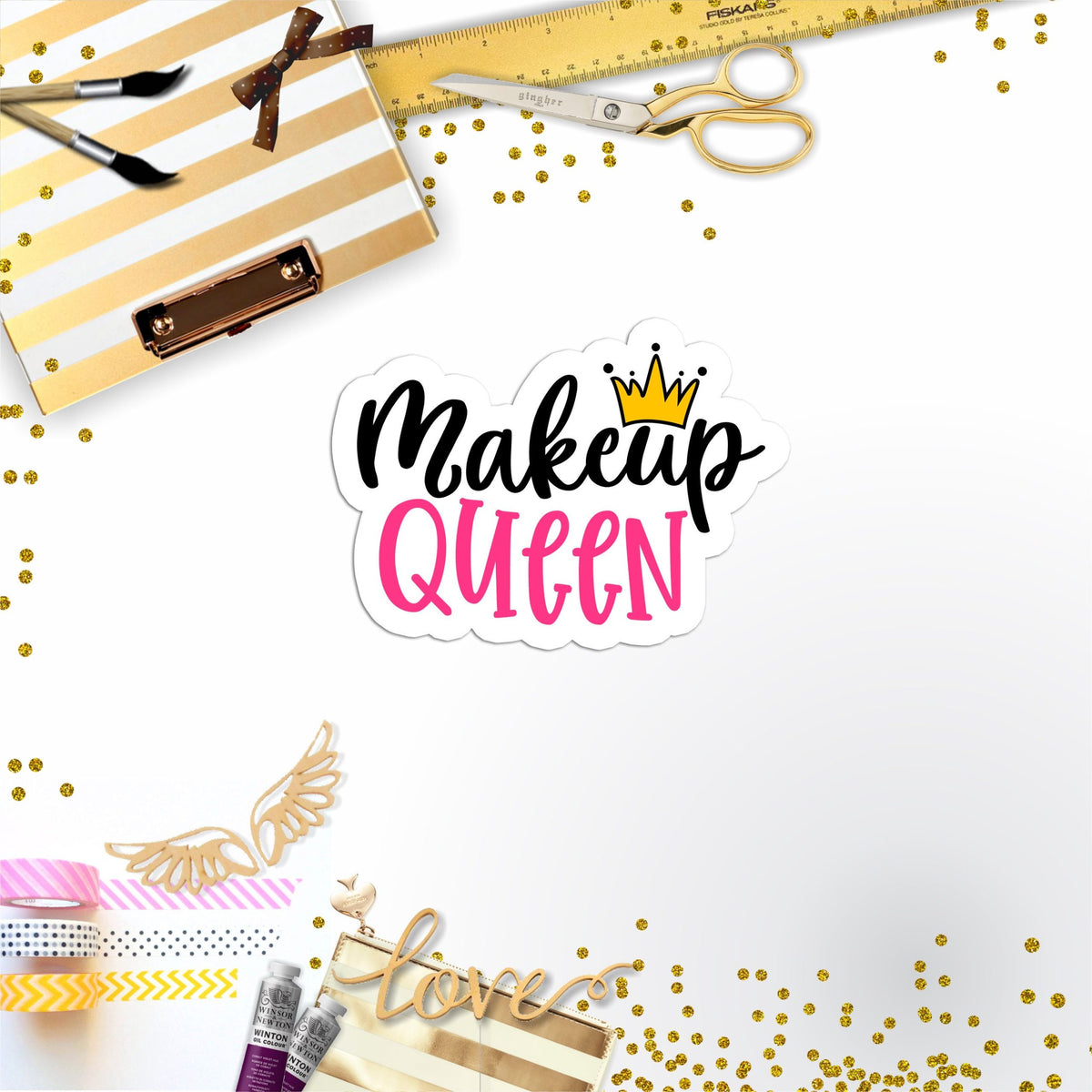 Makeup Queen Vinyl Sticker