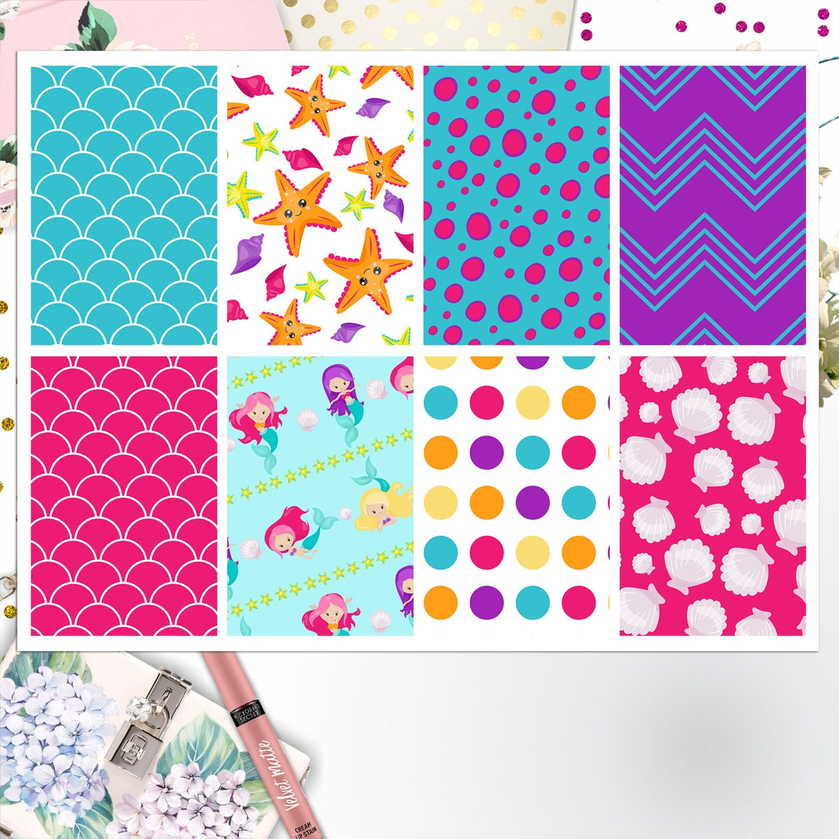 Mermaid Full Box Big Happy Planner, Erin Condren, Classic Happy Planner