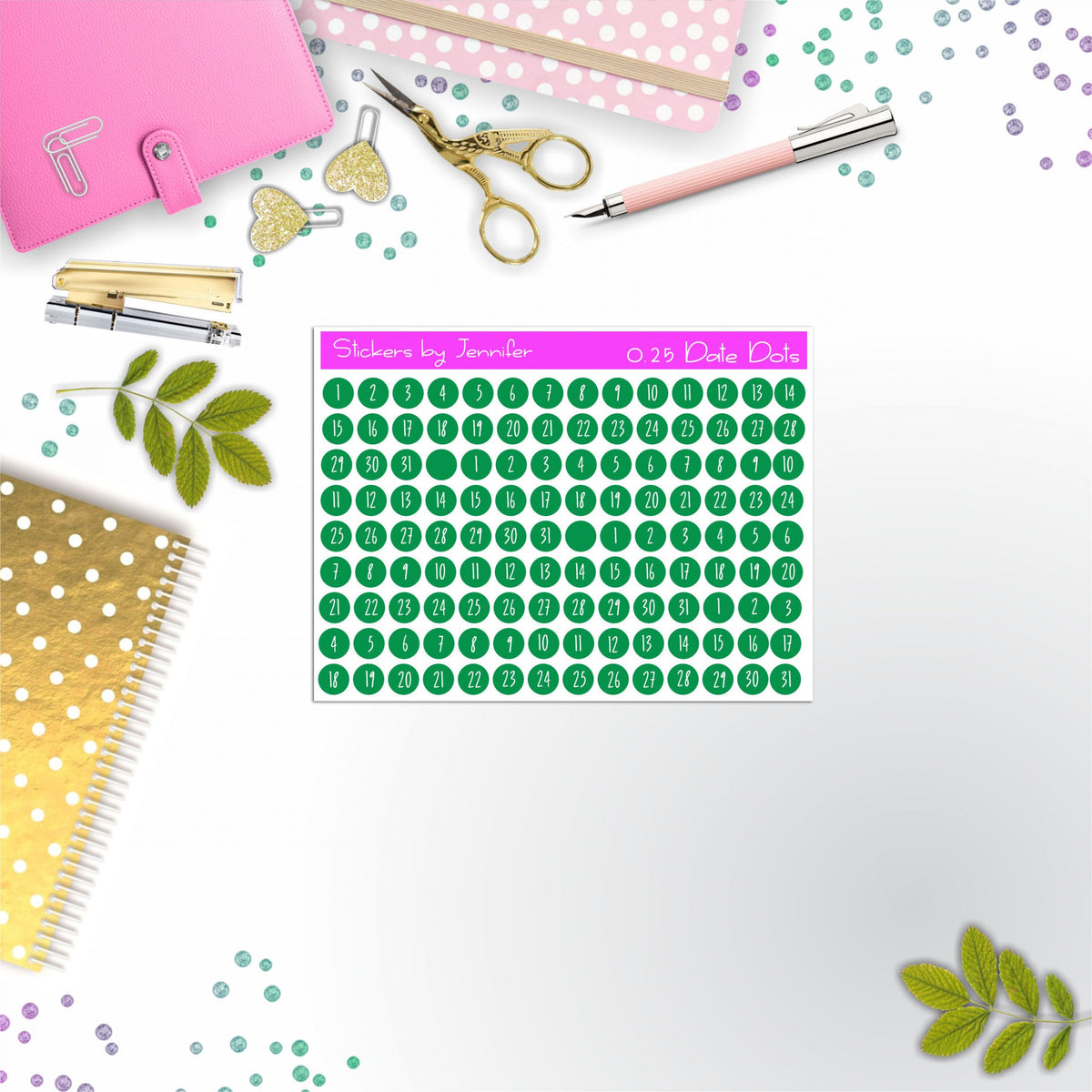 Mini Date Covers, Date Dots, Number Stickers M-20, Planner Stickers, Journal Stickers, Functional Planner Stickers, Stationary Stickers