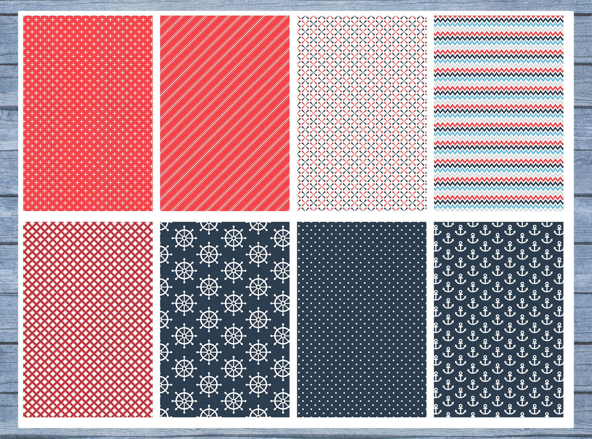 Nautical Full Box Planner Stickers, Big Happy Planner, Erin Condren, Classic Happy Planner