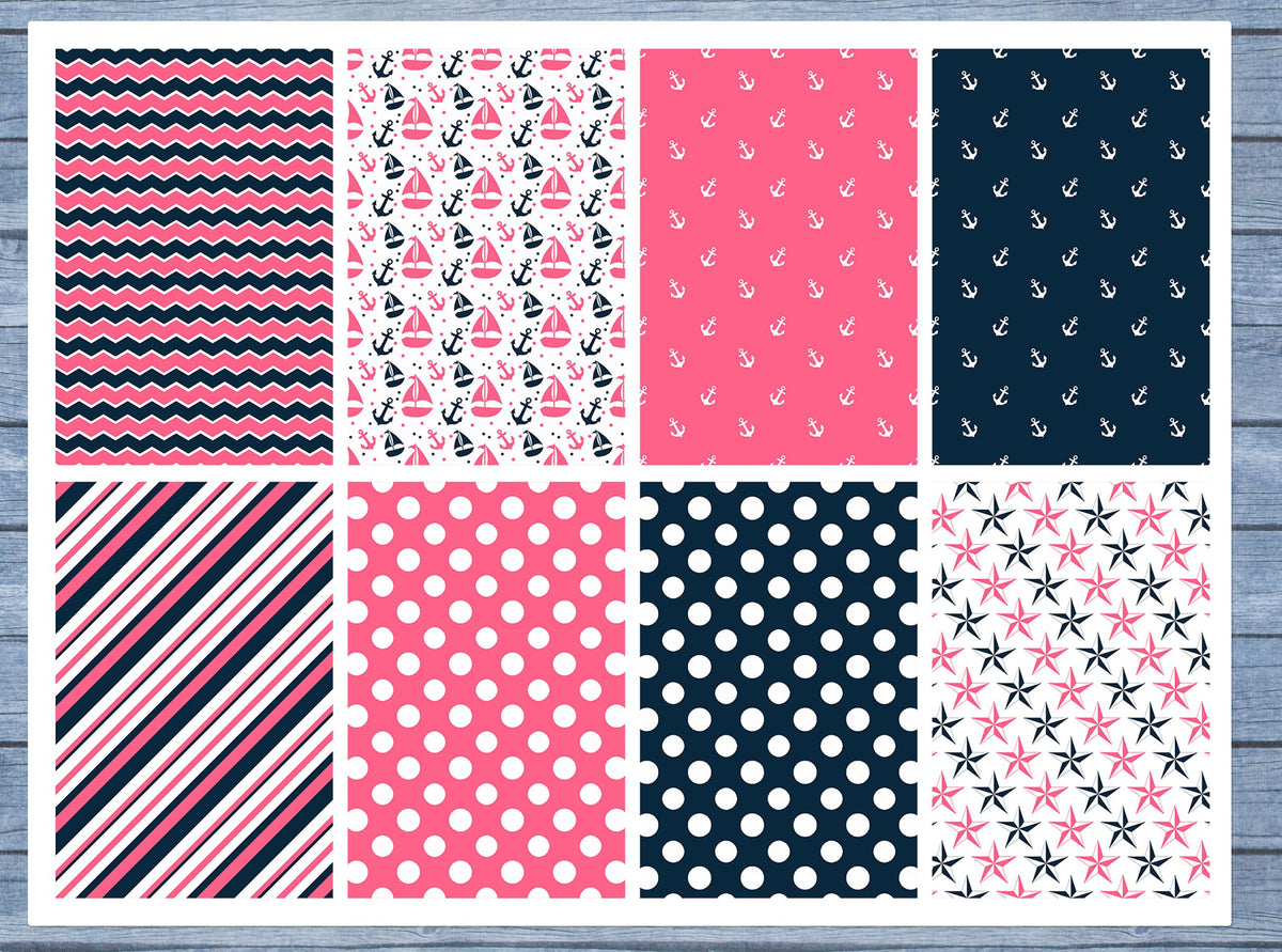 Nautical Full Box Planner Stickers, Big Happy Planner, Erin Condren, Classic Happy Planner, Mini Happy Planner