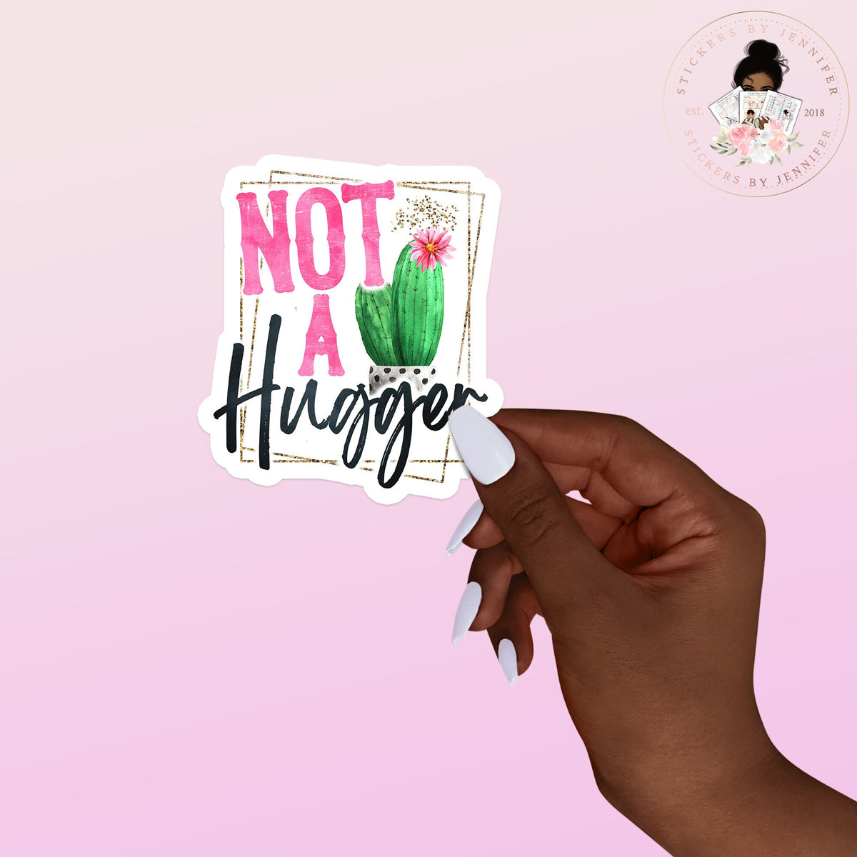 No Hugging Vinyl Sticker