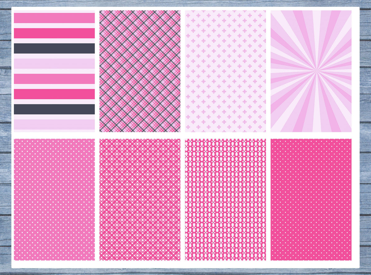Pink Pattern Full Box Planner Stickers, Big Happy Planner, Erin Condren, Classic Happy Planner