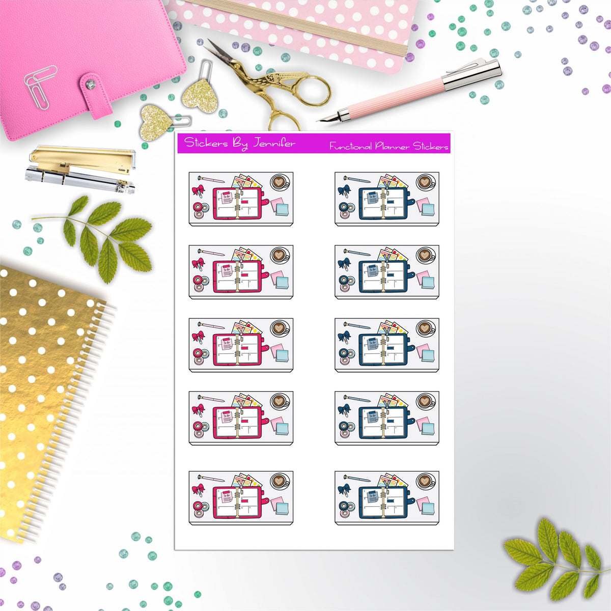 Planner Flat lay Planner Stickers